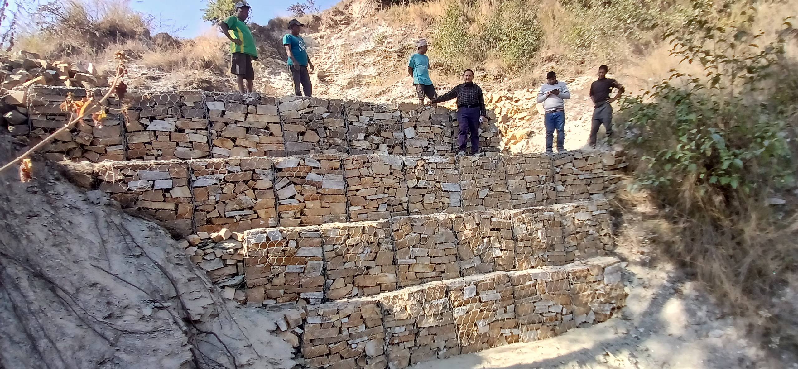 गोरखाको आरुघाट गा.पा. ७,गोरखाको मण्डलीथान पहिरो नियन्त्रण कार्यक्रम